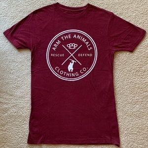 Arm the Animals Logo Maroon Tee
